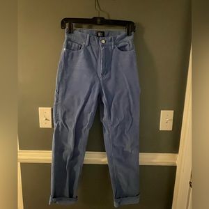 Blue corduroy pants from Urban Outfitters